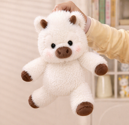 Running Cow Plush Toy white